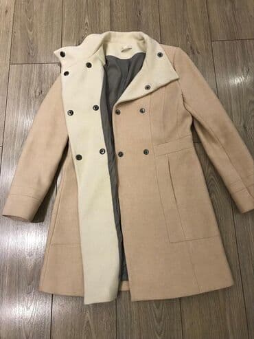 kəsilmiş əl şəkilləri: Продаётся шерстяное полупальто “Promod” Цвет: молочно-бежевый Размер — 2