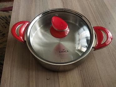 əli əhməd şirniyyat: Qazan, rəng - Qırmızı, Paslanmayan polad, 18 sm, Karaca, Türkiyə — 3