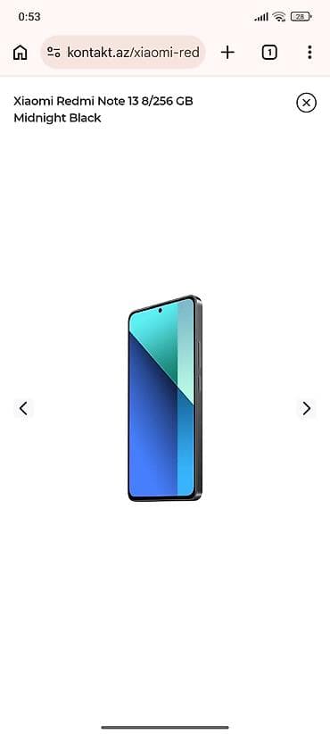 xiomi redmi not 7: Redmi Note 13, 128 GB, rəng - Qara, Sensor, Barmaq izi, İki sim kartlı — 6