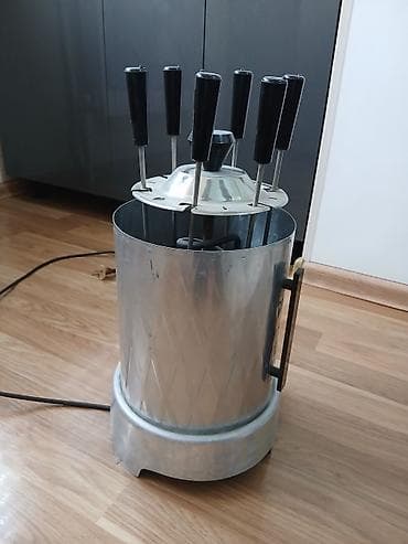 Vertikal kabab aparatı, 6 şişli, Termostatsız, İşlənmiş