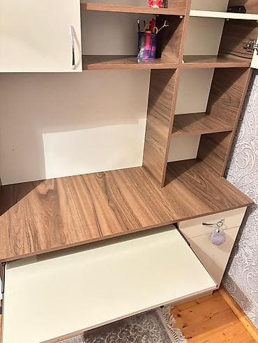 stol dəsti: Yığma iş masası və kitab rəfi dəsti Keyfiyyətlidir heç bir problemi — 1