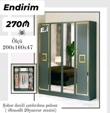 şkaflı ütü stolu: Yeni, Düz dolab, Qarderob, paltar dolabı — 1