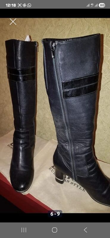 резиновые сапоги баку: Размер: 39, цвет - Черный, Б/у — 7