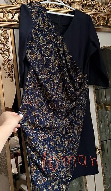 Qadın geyimləri – müxtəlif don modelləri 1) Tünd göy don – asimmetrik