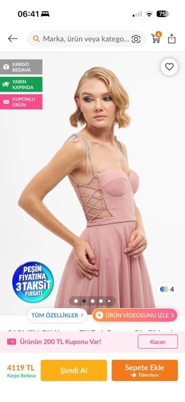 Свадебные платья и аксессуары: Məhsul: Zərif tül midi don - Rəng: Pudra/çəhrayı - Model: Korse tipli — 4