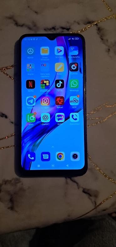 fly telefon: Redmi 9, 64 GB, rəng - Mavi, Barmaq izi — 2