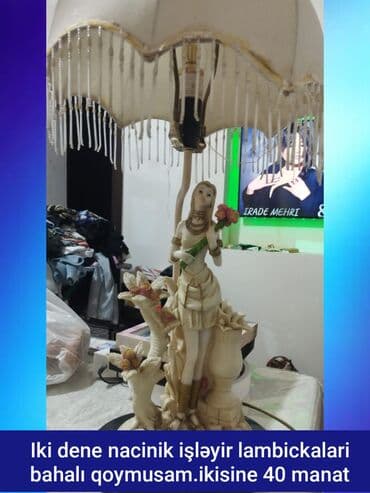 Dekorativ stolüstü lampaların dəsti – 2 ədəd. - Klassik üslubda