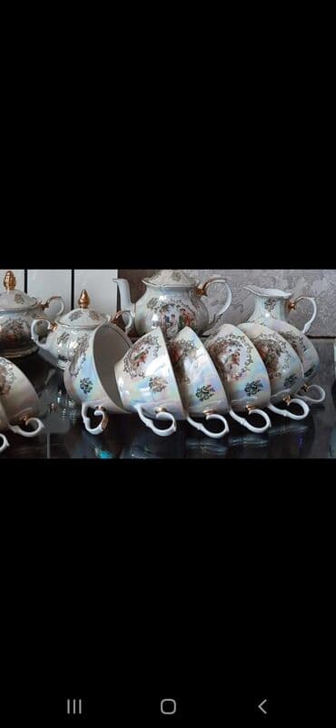 gren kofe qiymeti: Qəhvə dəsti, Farfor, Bohemia, 6 nəfərlik, Çexiya — 1