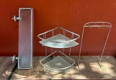 Hamam aksesuarları dəsti Tərkib: - Şüşə divar rəfi: metal — 2