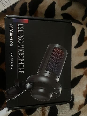 USB RGB Mikrofon - Bağlantı: USB – kompüterə qoş və istifadə et -