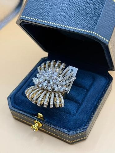 Üzük, Sarı qızıl, 750 Əyar, Brilyant, 4.01-5.00 Karat — 3