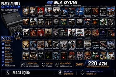 PlayStation 3 Super Slim oyun konsolu, 500 GB daxili yaddaşla təqdim lalafo.az -da PlayStation 3 Super Slim oyun konsolu, 500 GB daxili yaddaşla təqdim