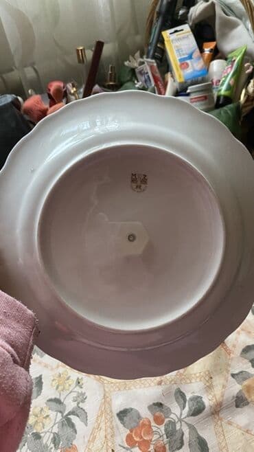 Блюда для тортов и сладостей: Тарелки, 1 шт., цвет - Синий, Фарфор — 5