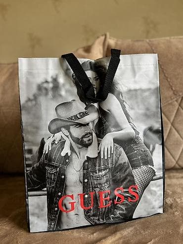 Оборудование для производства: GUESS brendinə aid çaplı alış-veriş çantası - Material: möhkəm — 1