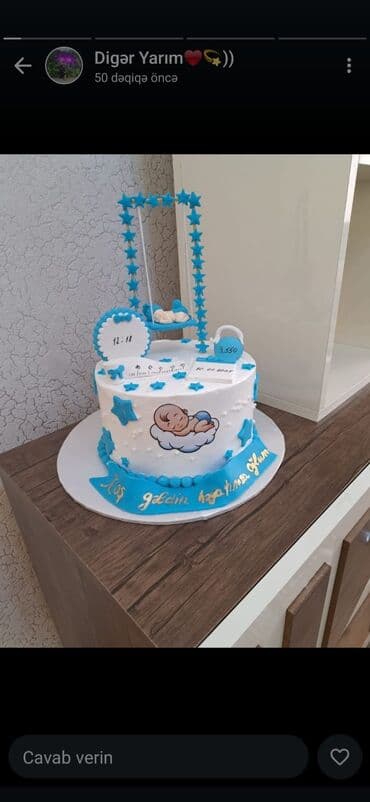 iki qız şəkilləri: Tematik tortlar – fərdi dizayn və yazılarla - Uşaq, yubiley, təbrik — 8