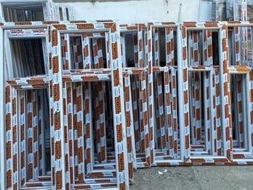 qapları: Yeni İkiqat şüşə paketi Plastik pəncərə, Еni: 100 sm, Uzunluğu: 100 sm — 6