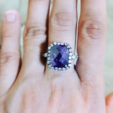 tək qaş: Üzük, Gümüş, 925 Əyar, Sapfir — 1