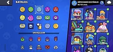 video kart: Brawl Stars hesab məlumatları: ​Nadir skinlər: 103-dən 94-ü ​İfrat — 10