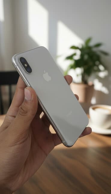 iphone 13 qiymeti bakida: IPhone X, 64 GB, Gümüşü, Qırıq — 1