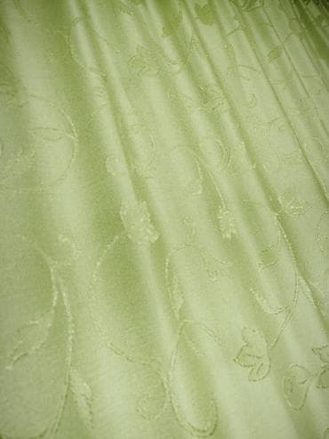 hazir perdeler: Yaşıl rəngli jacquard pərdə dəsti - Material: sıx toxunmuş jacquard — 4