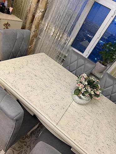 Açılan, Dördbucaq masa, 6 stul — 4