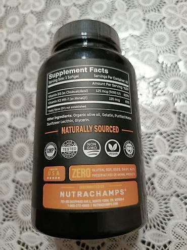 optitech vitamin c: NutraChamps D3 + K2 vitamin kompleksi – 60 softgel kapsul Məhsul — 2