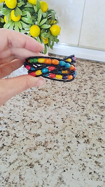 iş forma: Rəngarəng muncuqlu spiral bilərzik - Dizayn: Çoxqatlı spiral forma — 3