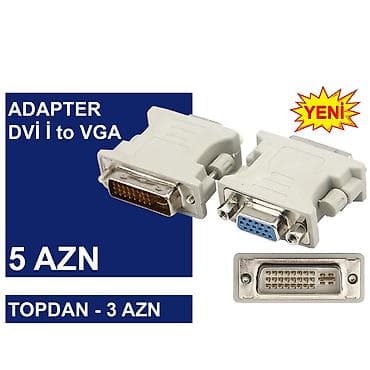 pc kamputer: DVİ Adapterlər/Konverterlər (Çeviricilər) ⭐DVİ İ (24+5) to VGA – 5 AZN — 6
