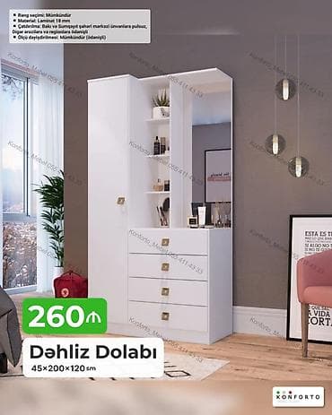 skafi: Dəhliz üçün nəzərdə tutulmuş funksional və kompakt dolab. Model ağ — 1