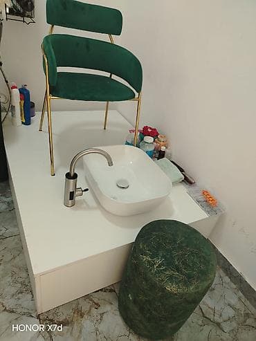 Pedikür üçün platformalı iş guşəsi - Komplekt: mərmər effektili