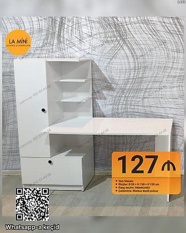 LA MİNİ – Yazı masası - Ölçülər: Dərinlik 50 sm × Hündürlük 150 sm ×