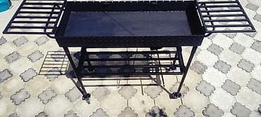 manqal balaca: Metall manqal/BBQ arabası - Material: qalın metal konstruksiya, toz — 5