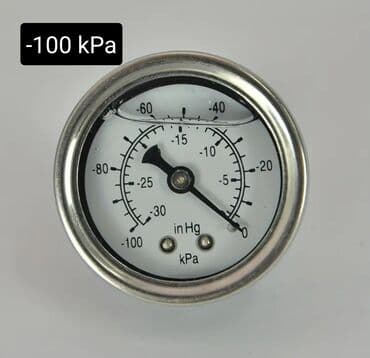 Manometr. Gliserin dolğulu, ikili təzyiq tərəzisi. Mənfi təzyiq