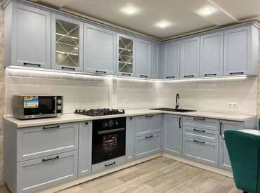 akrilik: Sifarişlə mətbəx dəsti, Özü çəkən petlələr, Parlaq laminat, Kredit var, Pulsuz çatdırılma — 4