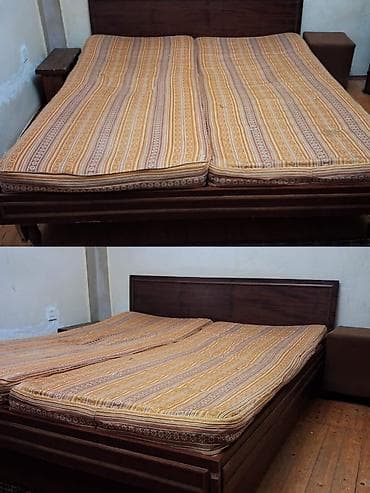İkinəfərlik çarpayı, Matras ilə, Siyirməsiz — 1