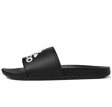 sendel: Adidas Adilette Comfort slayd sandal - Rəng: qara, iri ağ “adidas” — 2