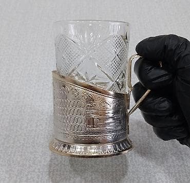 stekan sekilleri: Stəkanlar, rəng - Qızılı, 6 ədədli dəst, SSRİ — 4