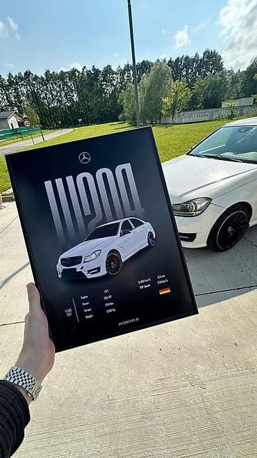 Avto poster –çərçivəli dekor - İnteryerdə asmaq üçün hazır vəziyyətdə