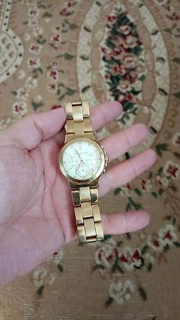 bil: Məhsul: Michael Kors MK-6222 qızılı rəngdə kişi/qadın qol saatı — 1