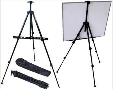 Masaüstü dəstlər: Satılır, yeni. 
Molbert ştativ, alüminium, qara rəngdədir 150 sm — 3