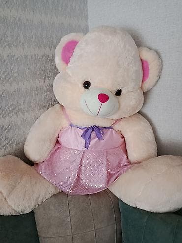 canavar yumşaq oyuncaqlar: Böyük ölçülü plyuş ayıcık oyuncağı - Rəng: krem (qum rəngi) bədən — 1