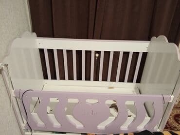 gilan alçipan zavodu: Belis uşaq beşiyi - Material: ağ rəngli taxta karkas, bənövşəyi — 1