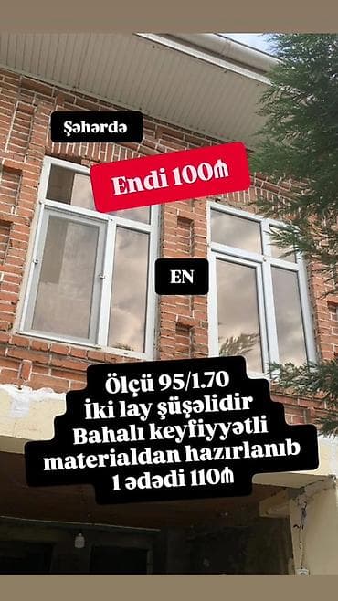 ikinci əl güzgü: Plastik qapı və pəncərələr – ölçülər və məlumat - Plastik qapı: eni — 5