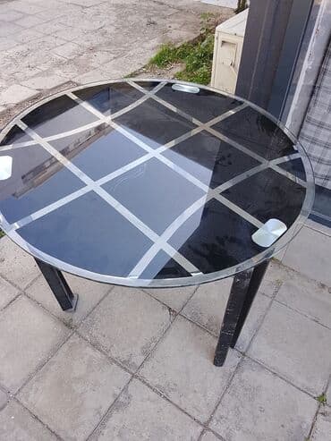стол для балкона: Балконный стол, Стекло, Круглый стол — 1