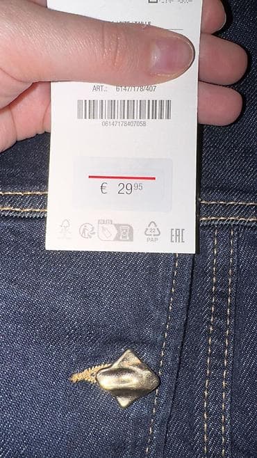 muncuqdan canta: Jilet, Zara, XS, rəng - Mavi — 5