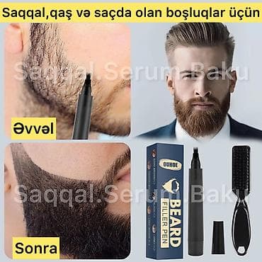 Saqqal,qaş və saçda olan boşluqları doldurmaq üçün tük effektli qələm
