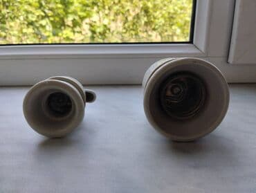 led işq: Farfor patronlar. Sovet dövrünün 2 ədəd farfor (keramik) işıq — 4