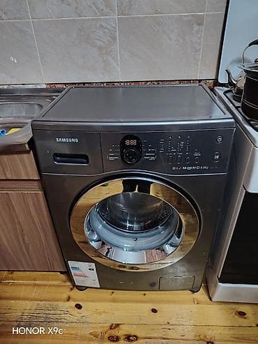 keramika diş: Samsung paltaryuyan maşın – Diamond Drum, 6 kq İşlək vəziyətdə - Ön — 1