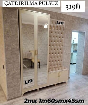 вытяжка встроенная в шкаф: Açılan, 2 qapılı Düz dolab, Dəhliz dolabı — 1