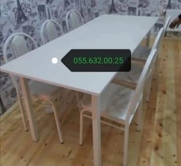 столы и стулья для бара: Stol stul desti masa və oturacaqlar desti. Stollar və oturacaqlar — 4